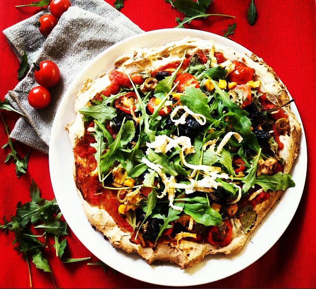 Vegan and gluten free pizza? Really?? Yeap. Even that is possible. ;) #vegan #pizza #cleaneating #healthylifestyle #yummy #delicious #maindish #glutenfree #detoxchutne #warm #hungry #dinner #lunch #glutenfree #foodlovers #foodstyling #tomato #italian #loveit #blogger #like4like #followforfollow #recipe #freshfood #homemadepizza #DIY